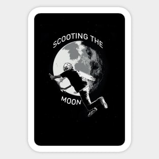 Scooting the Moon - Stunt Scooter Rider Sticker